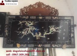 Tranh khảm mai điểu – ốc xà cừ đẹp