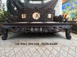 Giường Voi ” Tam Sư Hí Cầu, Voi Chầu Phục ” MS 02