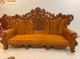 SOFA HOÀNG GIA GỖ GÕ ĐỎ