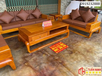 Sofa Góc Gỗ Gõ