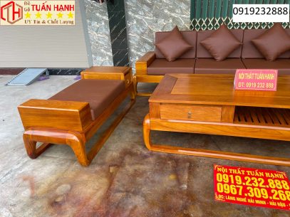 Sofa Góc Gỗ Gõ