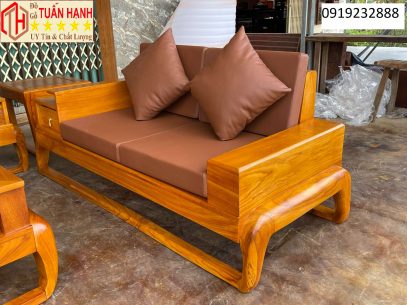 Sofa Góc Gỗ Gõ