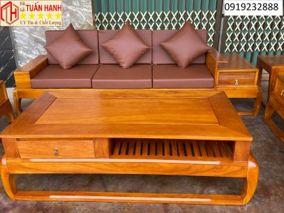 Sofa Góc Gỗ Gõ